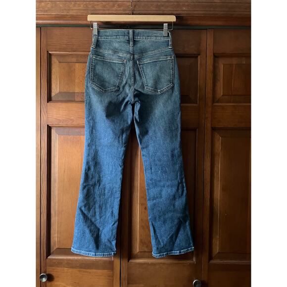 NWT Madewell Women's Mid Rise Kick Out Crop Jeans Flare Leg Oneida Wash Size 24 - Picture 8 of 14